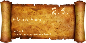 Róna Vera névjegykártya